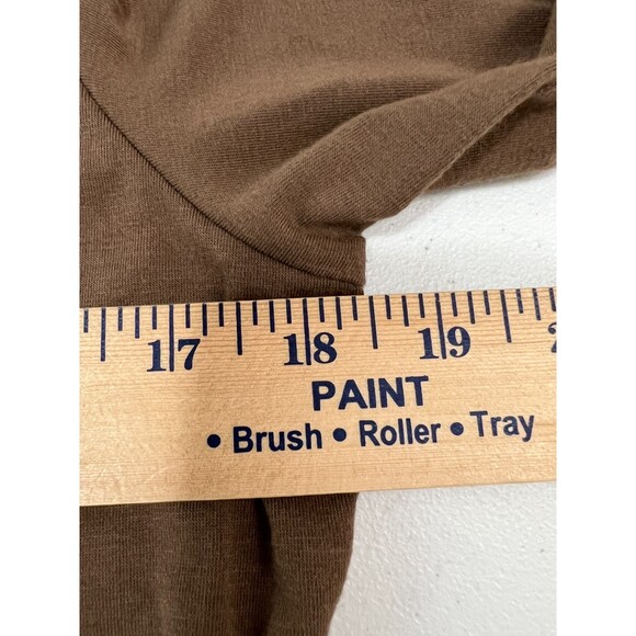 Soft Surroundings Women's Brown 3/4 Sleeve Top Lace Beaded Sequins Size M - Picture 6 of 9